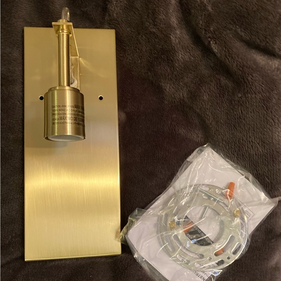 Intertek 4005611 Soft Gold Light Fixtures (pair) - Picture 2 of 4